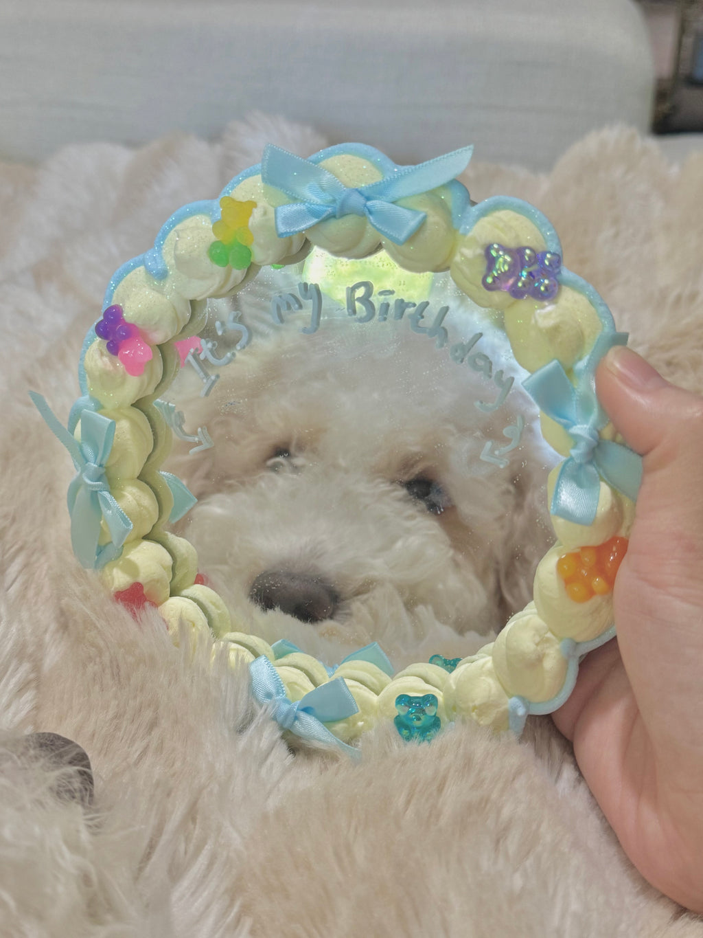 Frosted Birthday Mirror