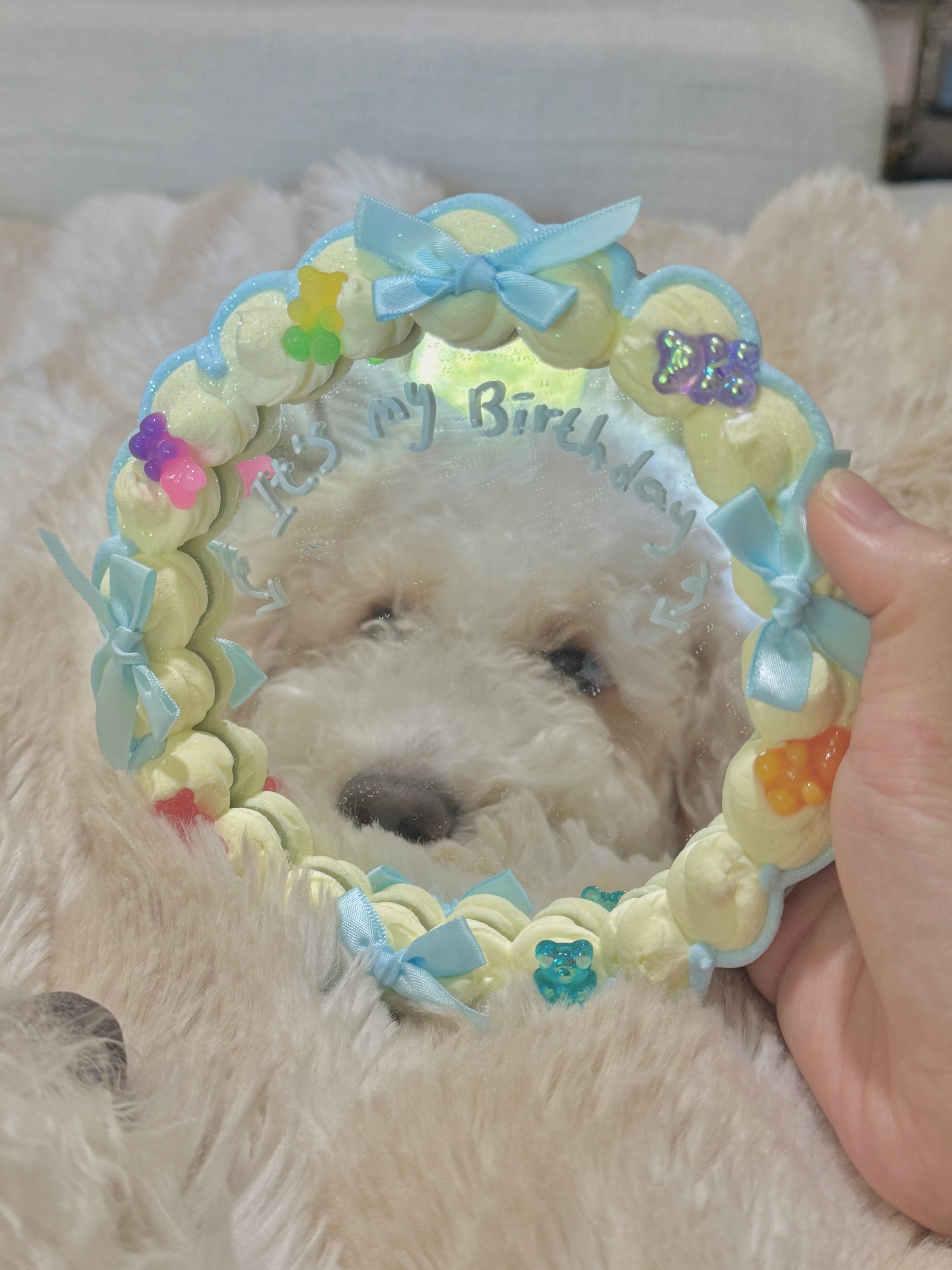 Frosted Birthday Mirror